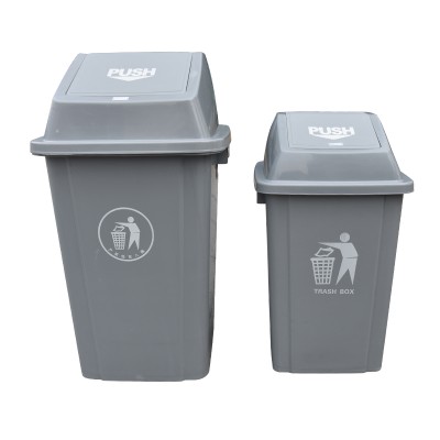 High quality custom color plastic swing trash bin